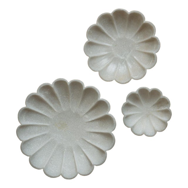 Marble Cirque Fruit Bowl - Set of 3 - 6",9",12" Inches For Sale