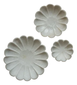 Marble Cirque Fruit Bowl - Set of 3 - 6",9",12" Inches