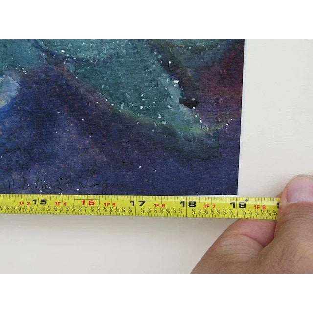 Mid 20th Century Floral Still Life Watercolor Painting by Violetta D. Prentiss Lingan, Framed For Sale - Image 12 of 13