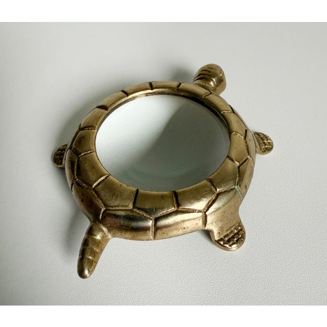 Vintage Brass Turtle Magnifying Glass For Sale - Image 4 of 9