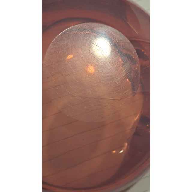 Art Nouveau 1950s Vintage Hand Blown Opalescent Pink Ashtray/Trinket Dish Styled After Murano For Sale - Image 3 of 10