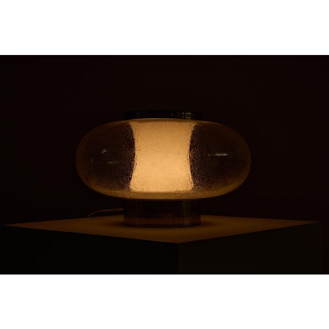 Metal Italian Murano Glass Table Lamp, 1970 For Sale - Image 7 of 8