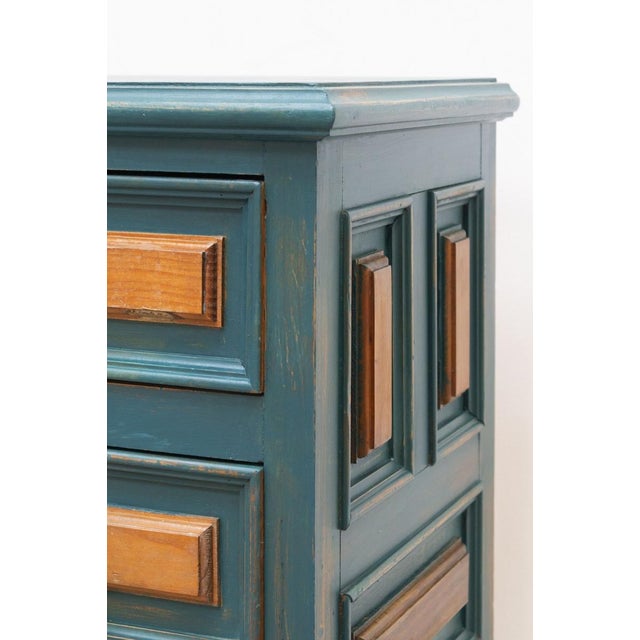 Petrol Blue Chest of Drawers For Sale - Image 12 of 16