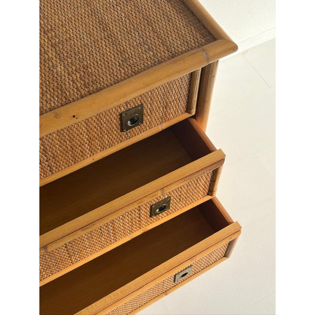 Vintage Rattan Chest of Drawers from Dal Vera, 1970s For Sale - Image 9 of 14