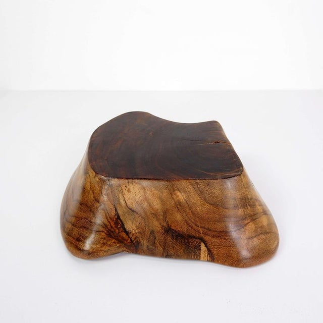 Brutalist Wooden Bowl in the style of Alexandre Noll For Sale - Image 10 of 11