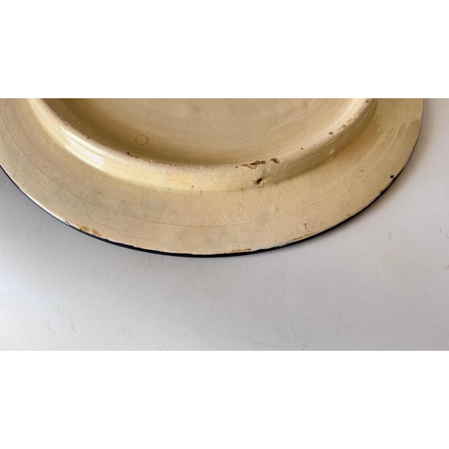 Large Italian Ceramic Serving Platter with Blue Floral & Botanical Motifs, 1970s For Sale - Image 4 of 14