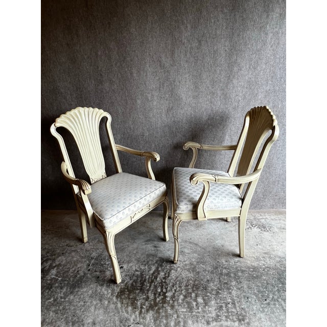 Pair of Gustavian Arm Chairs With Bee Upholstery For Sale - Image 9 of 12
