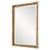 The Kamp mirror is made with an iron frame accented in a heavily antiqued gold featuring a hand wrapped natural rattan....