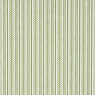 Schumacher Jack Stripe Fabric in Green For Sale