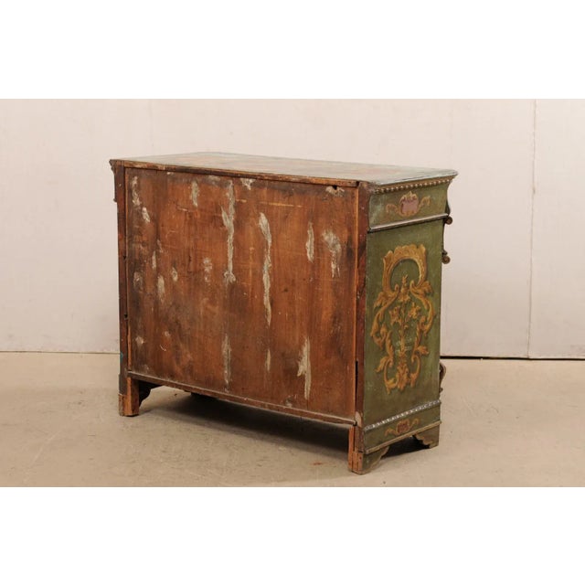 Rustic European 19th Century European Green Chest of Drawers For Sale - Image 3 of 12