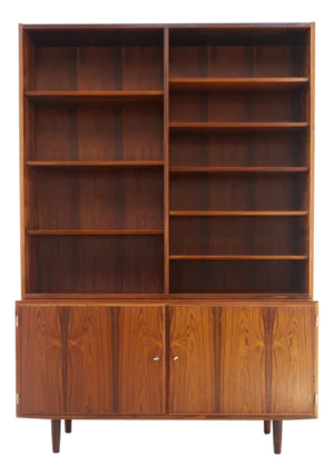 Danish Rosewood Bookcase with Sideboard by Carlo Jensen for Hundevad, 1960s