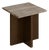 Nightstand in Grey Titanium Travertine and Smoked Oak by Lebanto For Sale