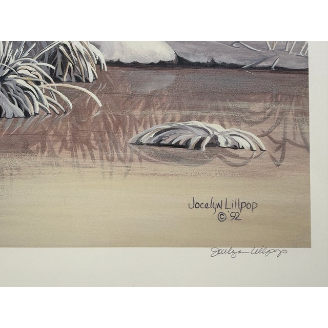 Jocelyn Lillpop Russell Artesain Retreat Signed Numbered American Print Canadian Geese, Alamosa Wildlife Refuge For Sale - Image 4 of 7