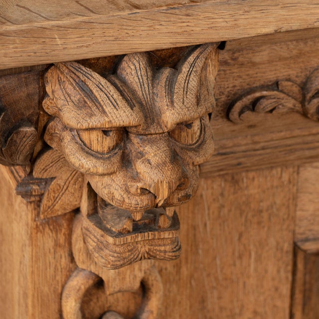 19th Century Tall French Bleached Carved Bookcase Display Cabinet For Sale - Image 15 of 17