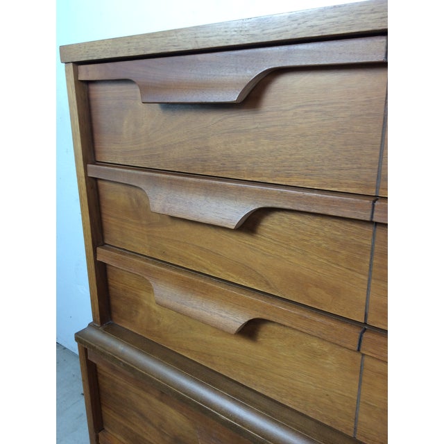 Mid Century Modern Five Drawer Highboy by Johnson Carper For Sale - Image 14 of 16