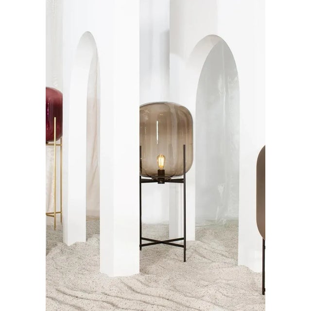 Oda Small Amber Black Table Lamp from Pulpo For Sale - Image 4 of 11