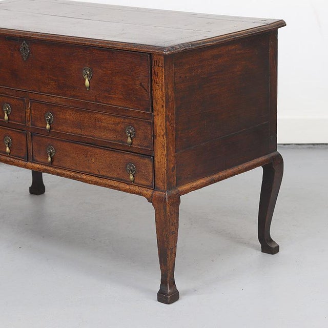 Brown Antique Rustic Oak Chest of Drawers For Sale - Image 8 of 11