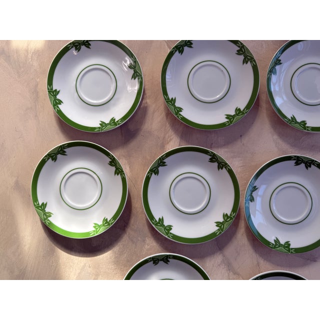 MCM Georges Briard Yule Tide Tea Cups and Saucers Vintage Christmas Tree Coffee Service - A Set of 10 For Sale - Image 12 of 12