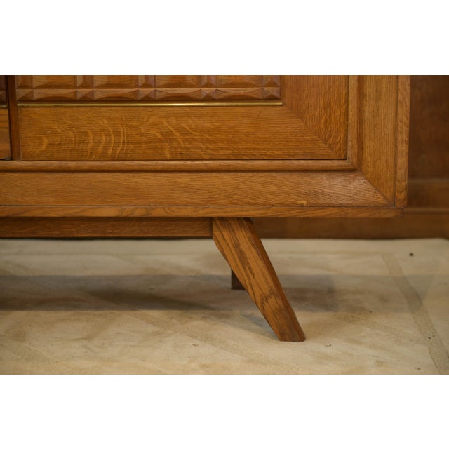 Brutalist Oak Buffet, 1960s For Sale - Image 9 of 13