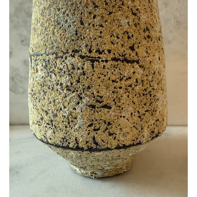 Vintage Mid Century Artisan Pottery Vase For Sale - Image 9 of 11
