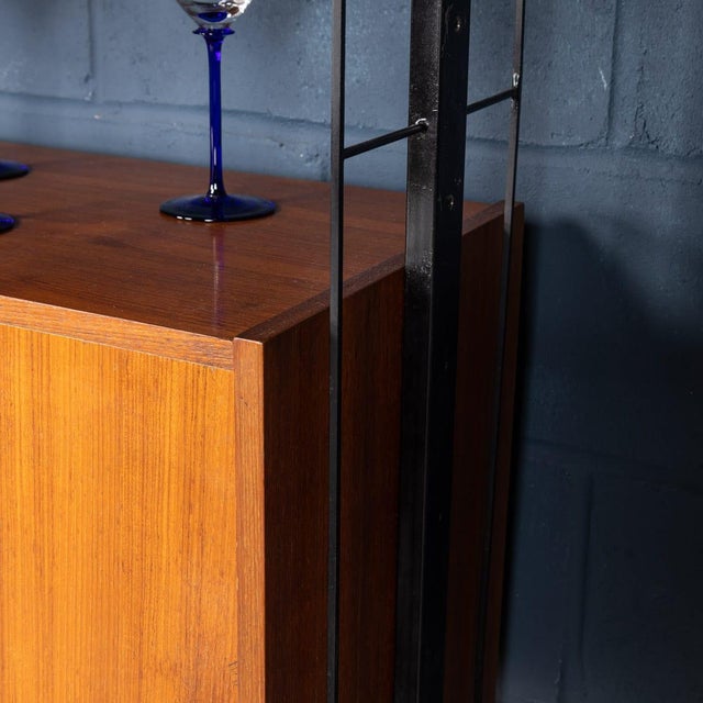 Italian Modular Teak Wall Cabinet, 1960s For Sale - Image 9 of 18