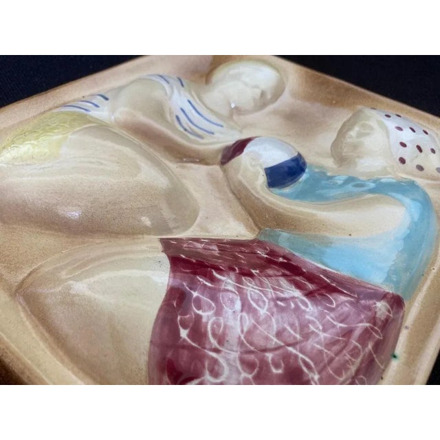 Mid-Century Czechoslovakian Ceramic Wall Tile Decoration, 1960s For Sale - Image 3 of 8