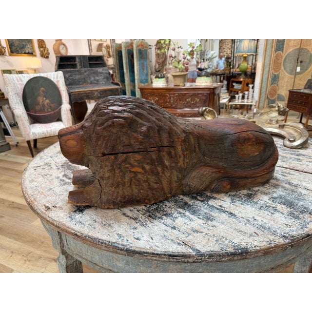 Exceptional Carved Baroque Recumbent Lion, C. 1740 For Sale - Image 4 of 5