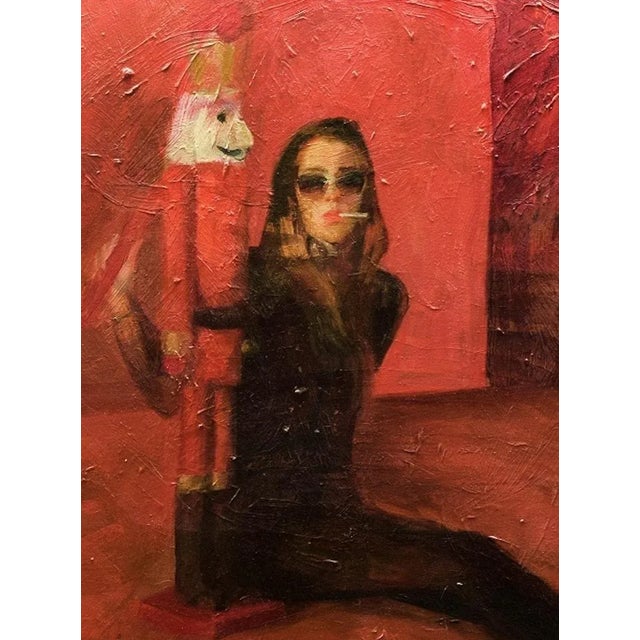 The egg is an original oil painting on canvas, realized in the 2000s by the emerging artist anastasia kurakina. Hand-...