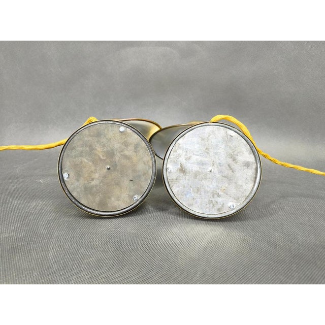 1930s Art Deco Adjustable Brass Table Lamps, 1930s, Set of 2 For Sale - Image 5 of 9