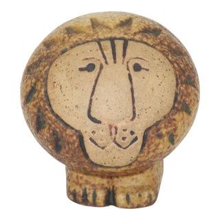 Lisa Larson Mini Ceramic Art Pottery Lion Gustavsberg Sweden, 1960’s For Sale