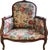 Custom Marquis Bergere Chair in Brunschwig & Fils Vermillion Floral For Sale - Image 12 of 12