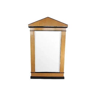 Massive Biedermeier Style Satinwood Mirror by Baker Furniture For Sale