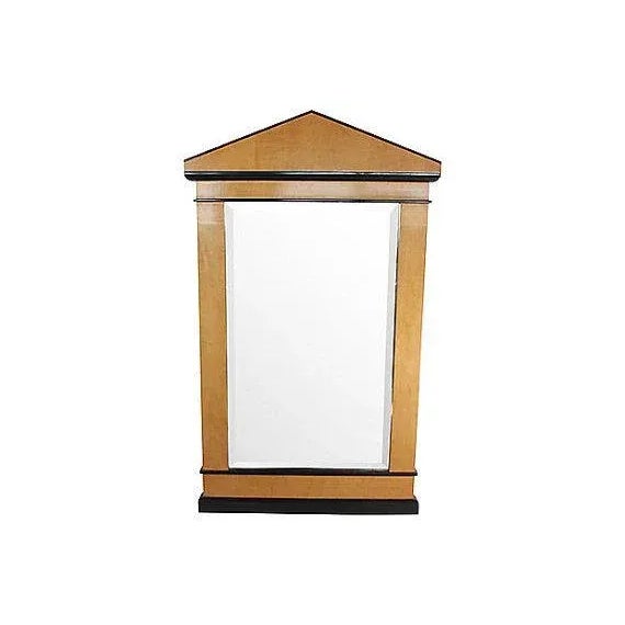 Massive Biedermeier Style Satinwood Mirror by Baker Furniture For Sale