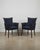 Vintage Hungarian Lounge Chairs in Navy Bouclé with Wooden Frames, Set of 2 For Sale - Image 6 of 7