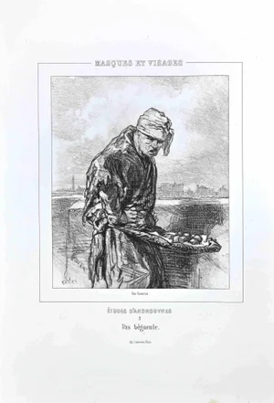 Paul Gavarni, Études D'Androgynes, Original Lithograph, 1850s