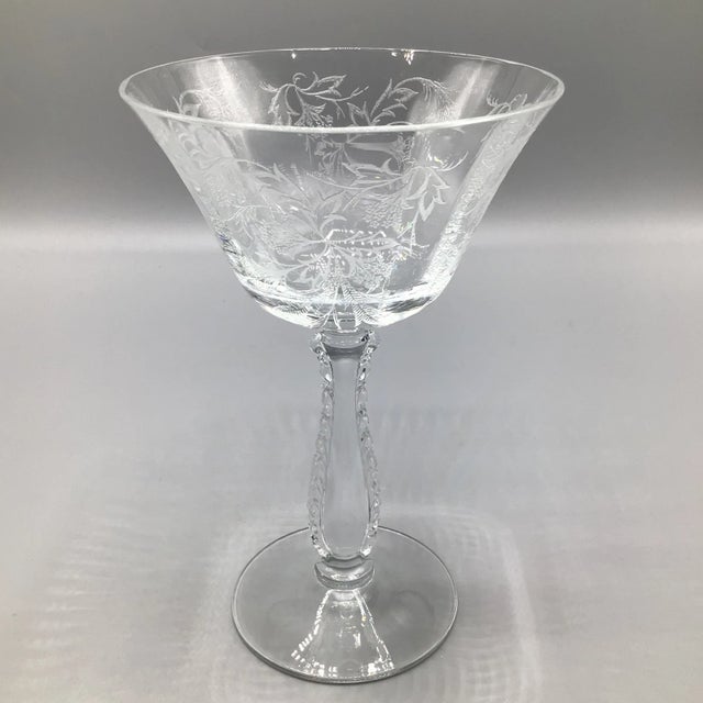 Fostoria Fostoria Heather Champagne/Tall Sherbet Glasses Set of 4 For Sale - Image 4 of 13