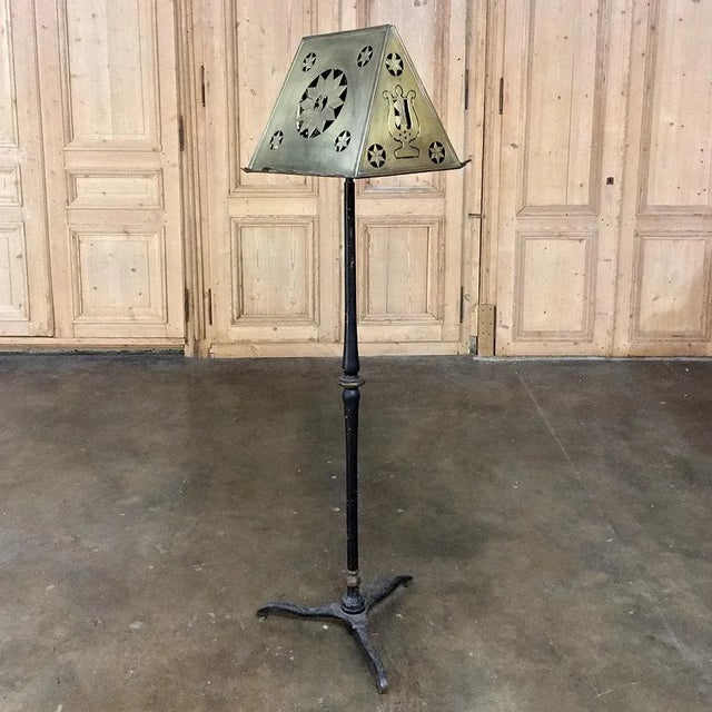 Mid 19th Century 19th Century Wrought Iron & Brass Music Stand For Sale - Image 5 of 11
