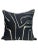 Jennifer Garrigues design custom hand made, Graffito abstract pattern onyx and beige-white Lee Jofa linen pillows, pattern...