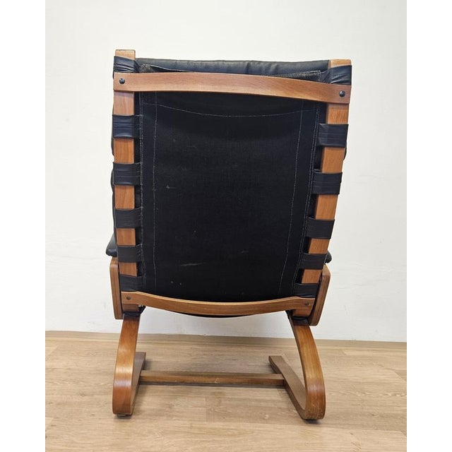 Kengu Leather Lounge Chair by Elsa & Nordahl Solheim Rybo Rykken, 1965 For Sale - Image 6 of 14