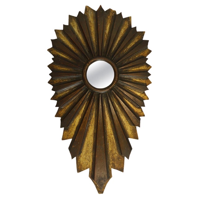 19th Century Big Size Gold Leaf Sunburst Mirror For Sale - Image 4 of 17