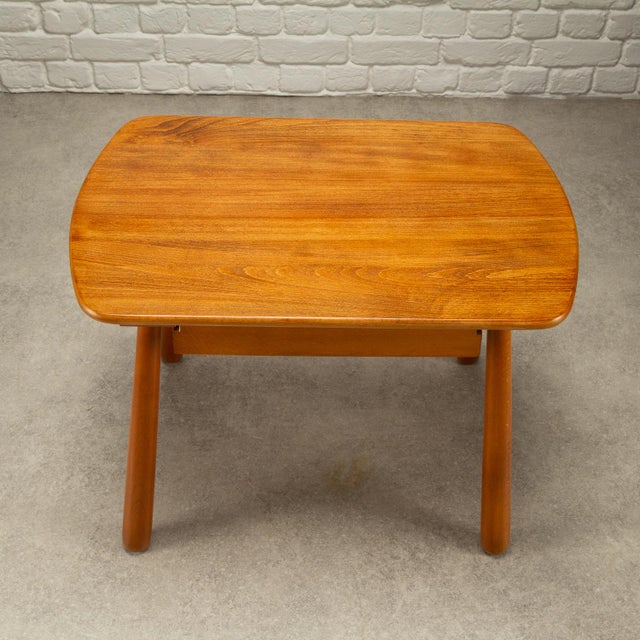 Vintage Danish Beech Side Table, 1950s For Sale - Image 11 of 14