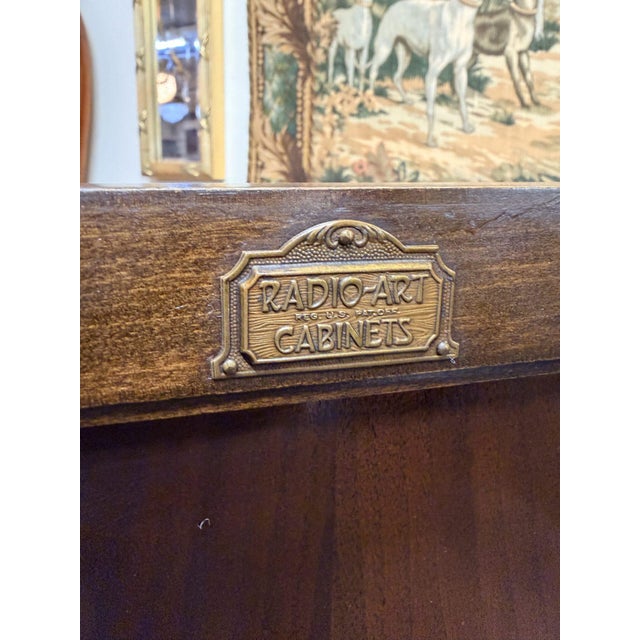 Gray Vintage American William & Mary Style Painted Cabinet, 1930s For Sale - Image 8 of 10