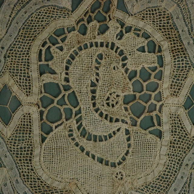 Circa 1700 Lace Embroidered Picture For Sale - Image 4 of 12