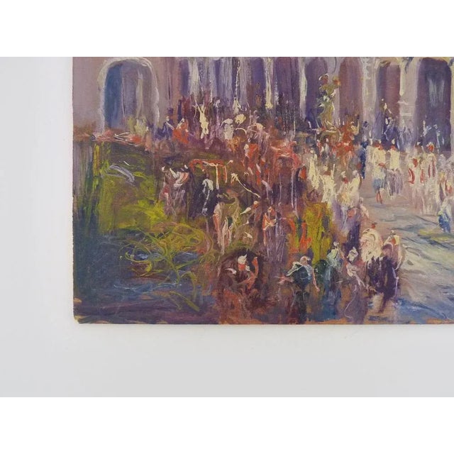 Modern Riccardo Capone, Procession, 1950s-1960s, Oil on Wood For Sale - Image 3 of 8