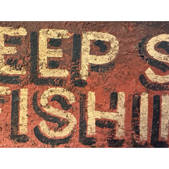 Wood Handmade Deep Sea Fishing Wood Sign For Sale - Image 7 of 11