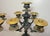 Pair Antique Ornate 1800's Patinated Gilt Bronze Marble Neoclassical Candelabras For Sale - Image 4 of 14