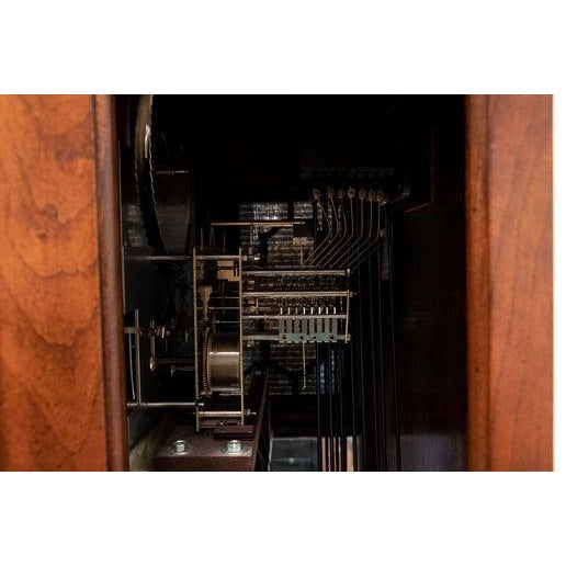 Brown Howard Miller Solomon Grandfather Clock Dated 1986 For Sale - Image 8 of 9