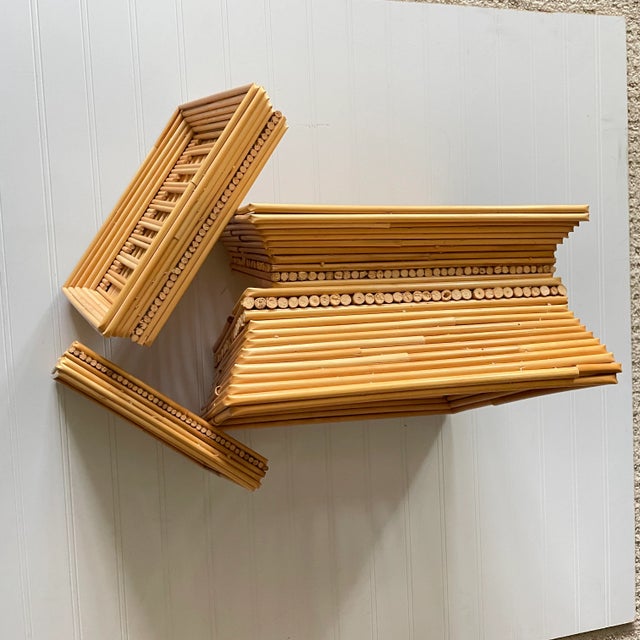 1970s Bamboo Square Stacking Baskets - Set of 4 For Sale - Image 11 of 13