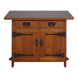 Stickley Arts & Crafts Oak Roycroft Server For Sale