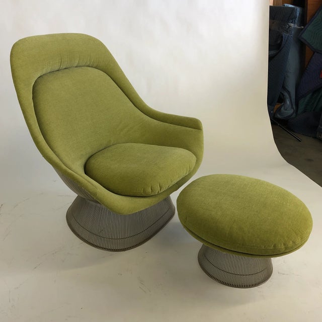 1970s Easy Lounge Chair With Ottoman Attributed to Warren Platner for Knoll For Sale - Image 10 of 10